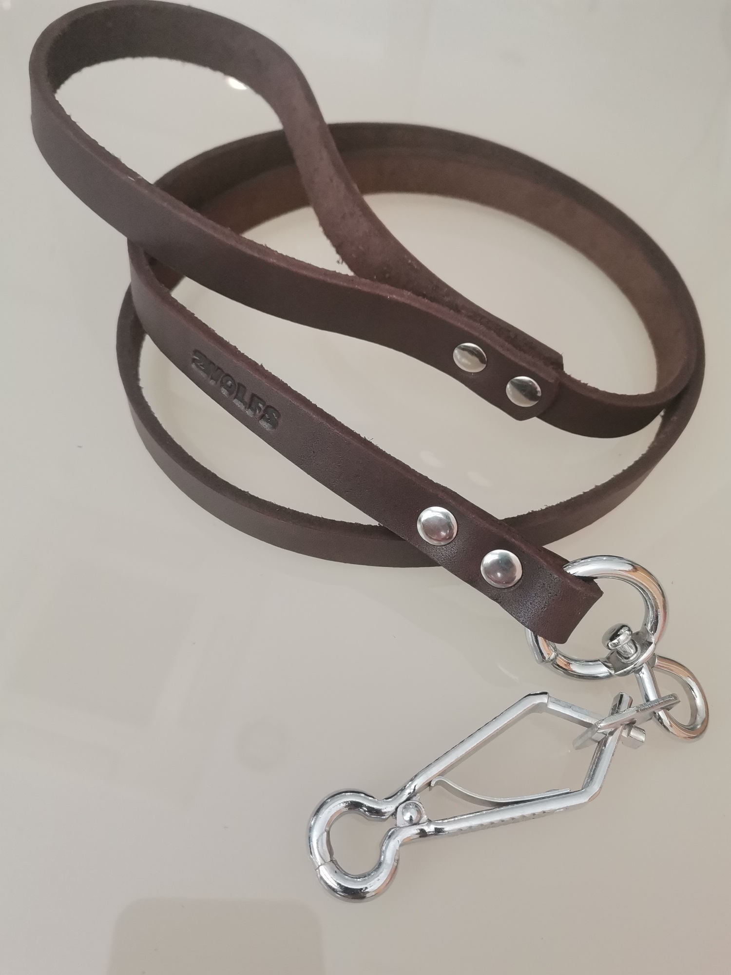 ΟΔΗΓΟΣ ΣΚΥΛΟΥ ΔΕΡΜΑΤΙΝΟΣ 2WOLFS NATURE 120